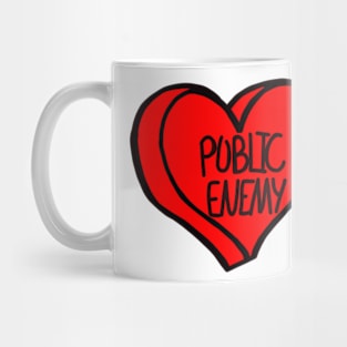 Public Enemy Red Heart Mug